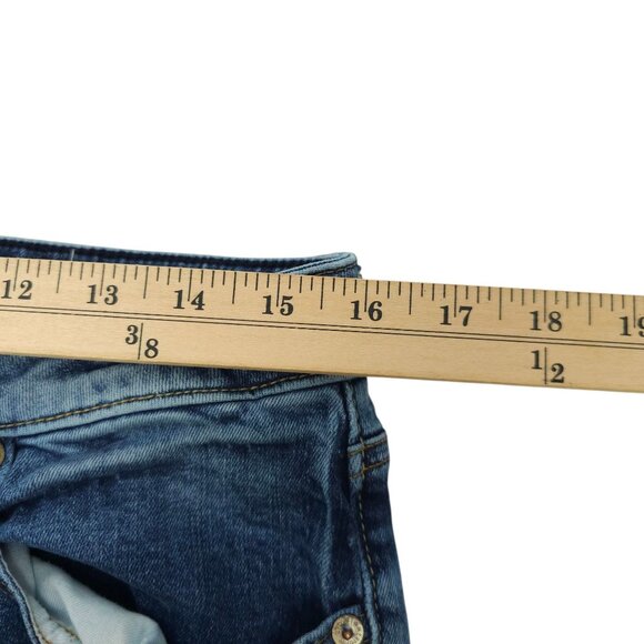 American Eagle Next Level Flex Slim Straight Jeans Mens 32 x 33 Distressed Denim - Picture 13 of 15